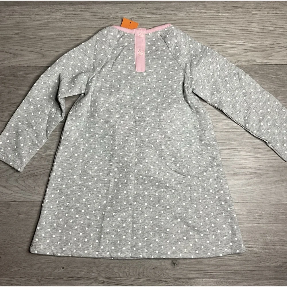Gymboree Mix N Match Polka Dot Puppy Cupcake Fleece Lined Dress Size 3T NWT‎